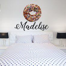 Load image into Gallery viewer, Personalized Name With Donut Wall Decal