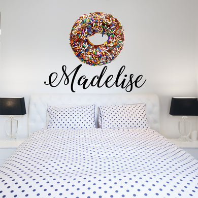Personalized Name With Donut Wall Decal