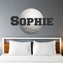 Load image into Gallery viewer, Volleyball Wall Decal Volleyball Sticker Custom Name - Name Sticker - Name Wall Decal