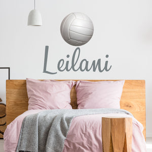 Volleyball Wall Decal Volleyball Sticker Custom Name - Name Sticker - Name Wall Decal