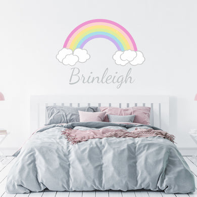 Rainbow Wall Decal Rainbow Sticker Custom Name - Name Sticker - Name Wall Decal