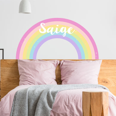 Rainbow Wall Decal Rainbow Sticker Custom Name - Name Sticker - Name Wall Decal