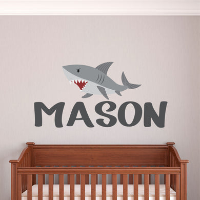 Personalized Name Shark Wall Decal