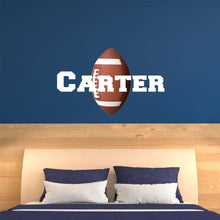 Load image into Gallery viewer, Football Wall Decal Football Sticker Custom Name - Name Sticker - Name Wall Decal