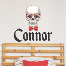 Load image into Gallery viewer, Personalized Name Skull Wall Decal