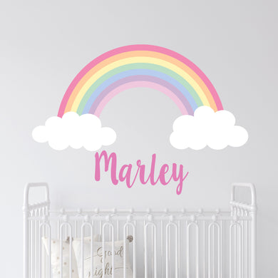 Rainbow Wall Decal Rainbow Sticker Custom Name - Name Sticker - Name Wall Decal