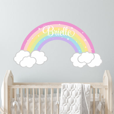 Rainbow Wall Decal Rainbow Sticker Custom Name - Name Sticker - Name Wall Decal
