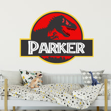 Load image into Gallery viewer, Dinosaur Sticker Dinosaur Wall Decal Name Sticker Name Wall Decal
