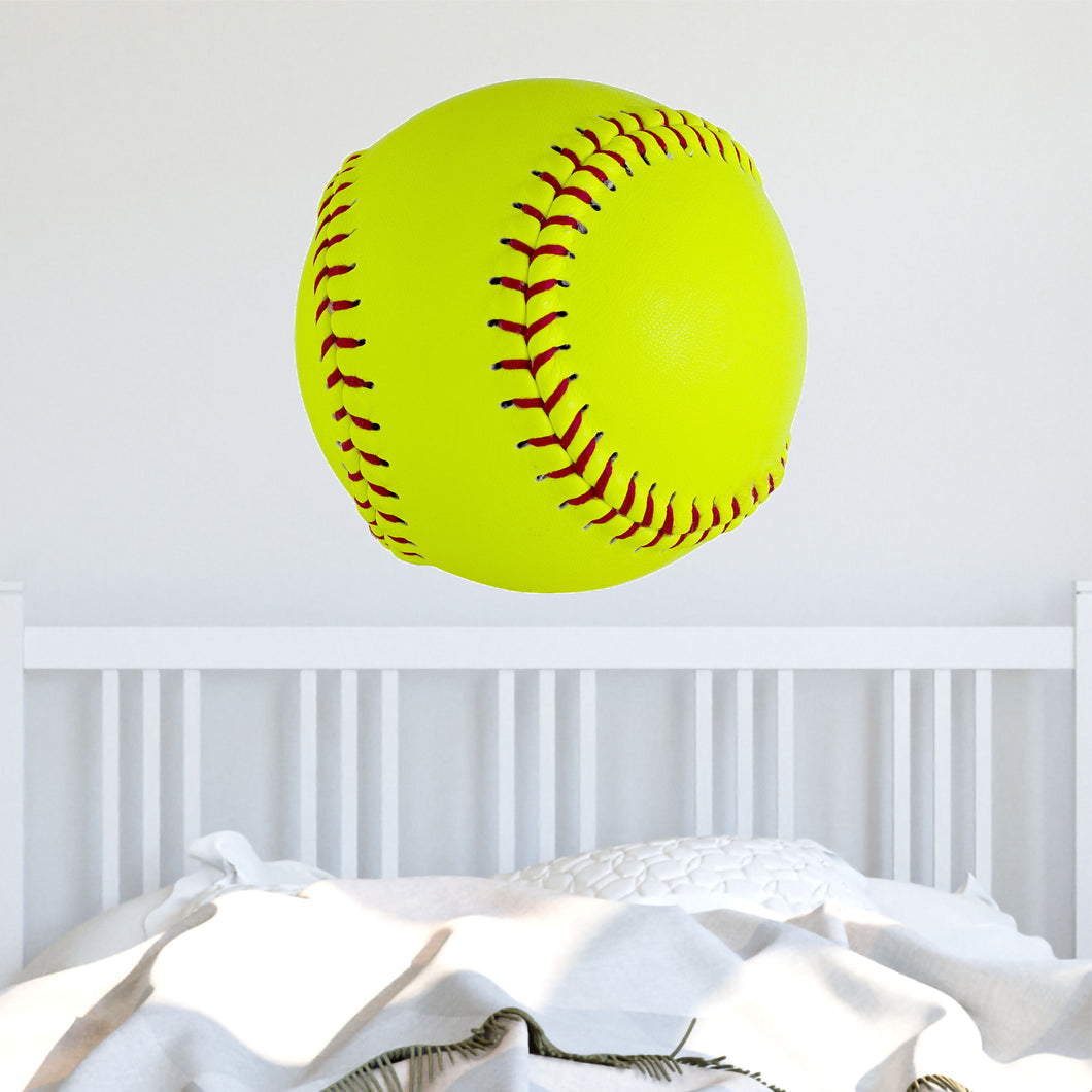 Softball Wall Decal - Softball Sticker - Nursery Wall Decal