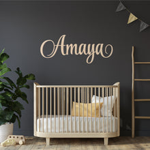 Load image into Gallery viewer, Custom Wood Name Sign | Nursery Name Sign | Personalized Name Sign | Wooden Name | Wood Letters - Painted or Unfinished