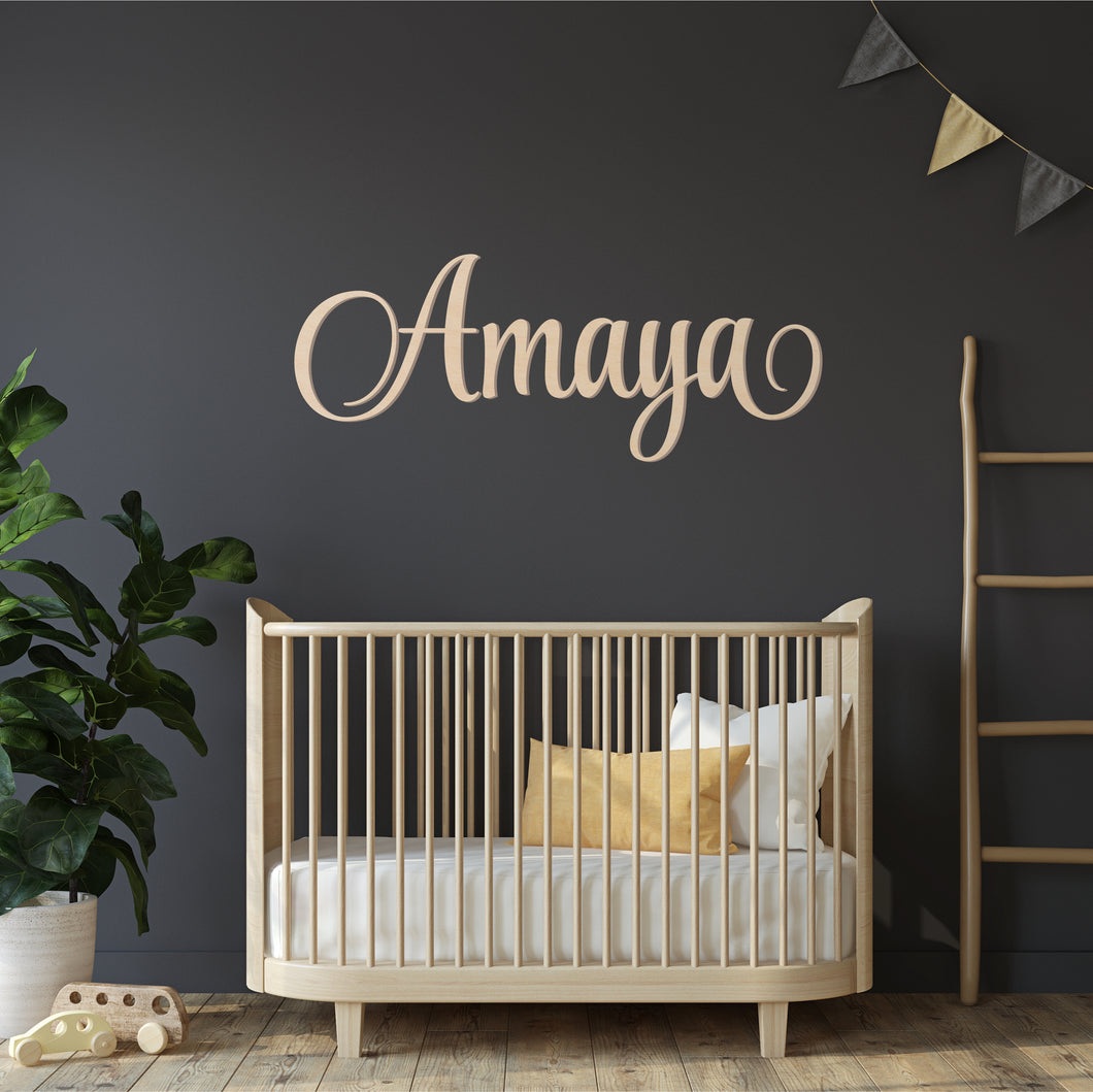 Custom Wood Name Sign | Nursery Name Sign | Personalized Name Sign | Wooden Name | Wood Letters - Painted or Unfinished