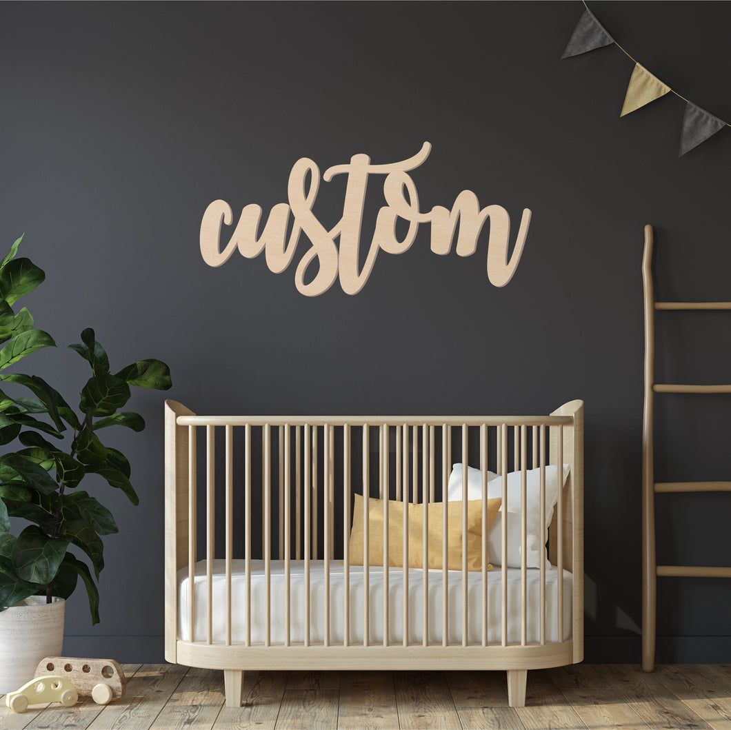 Custom Wood Name Sign | Nursery Name Sign | Personalized Name Sign | Wooden Name | Wood Letters - Painted or Unfinished