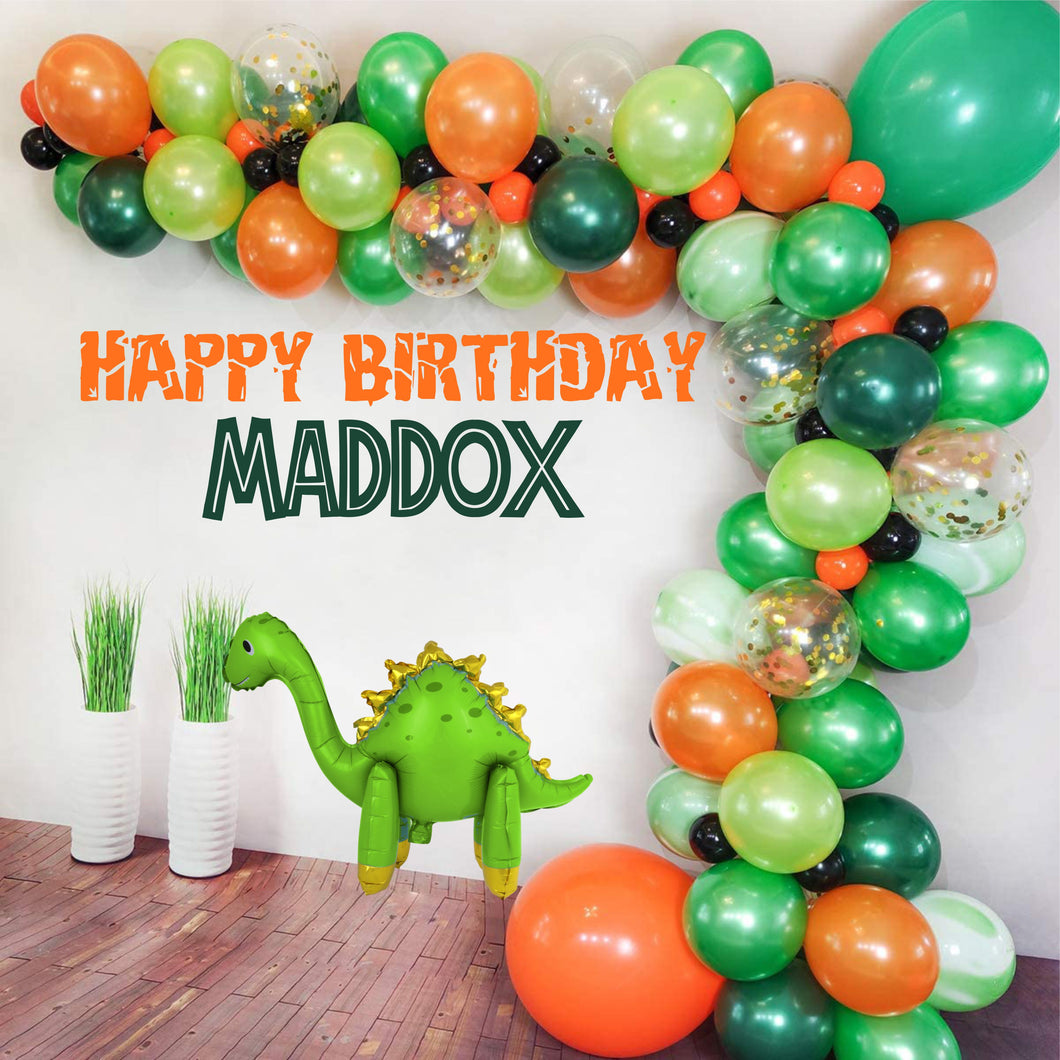 Happy Birthday Decal - Dinosaur Theme Birthday Party - Happy Birthday Sticker for Boys Party Backdrop
