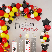 Load image into Gallery viewer, Happy Birthday Decal - Party Backdrop for Balloon Arch - Personalized Name Sticker