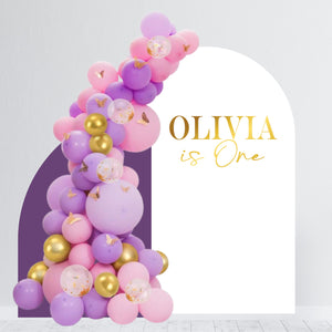 Happy Birthday Decal - Party Backdrop First Birthday for Balloon Arch - Personalized Name Sticker