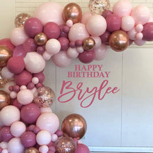 Load image into Gallery viewer, Happy Birthday Decal - Party Backdrop First Birthday for Balloon Arch - Personalized Name Sticker