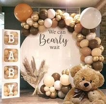 Load image into Gallery viewer, Personalized Baby Shower Decal - We can Bearly wait for Balloon Arch - Personalized Baby Shower Sticker - Baby Shower Backdrop - Bear Theme