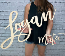 Load image into Gallery viewer, Custom Wood Name Sign | Nursery Name Sign | Personalized Name Sign | Wooden Name | Wood Letters